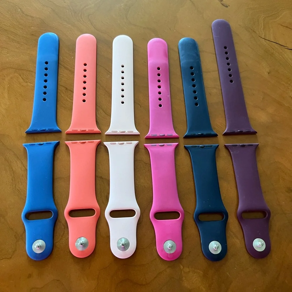 Colorful Silicone Apple Watch Bands for Electronics Wearables